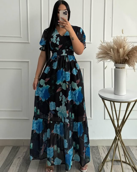 Maxi vestido floreado