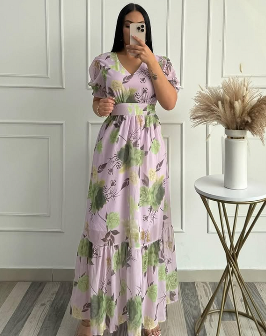 Maxi vestido floreado