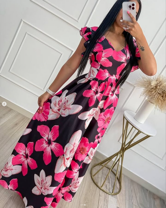 Maxi vestido floreado