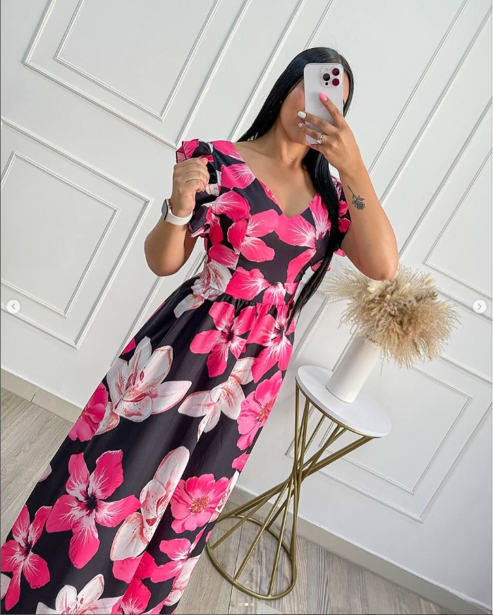 Maxi vestido floreado